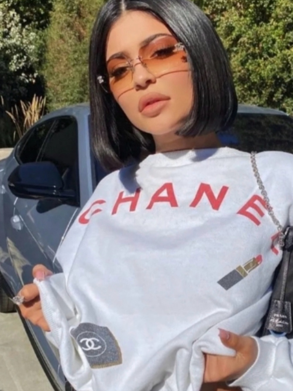 Chanel vintage early-2000s Chanel rimless sunglasses.